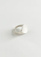 Small Open Silver Concave Ring