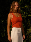 Hemp Rib Tank Tomato