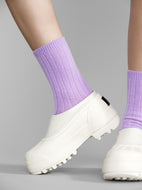 Italia Rib Cashmere Socks Lilac O/S