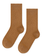 Italia Rib Cashmere Socks Camel O/S
