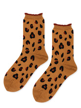 Load image into Gallery viewer, Cheetah Socks Ochre O/S
