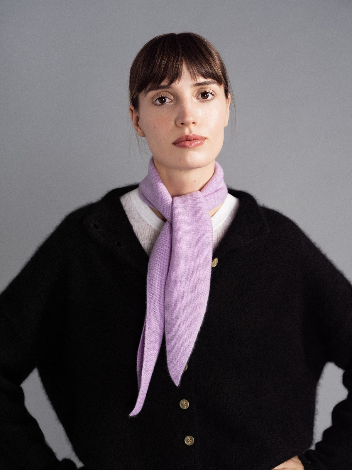 Cashmere Triangle Scarf Lilac
