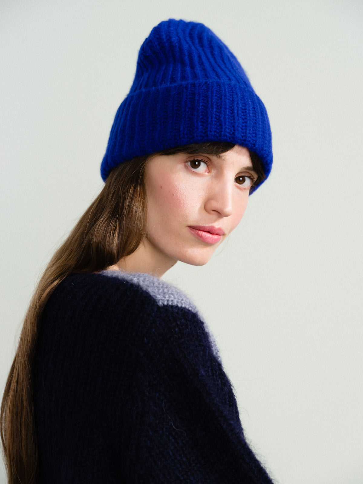 Cashmere Ribbed Beanie