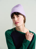 Cashmere Ribbed Beanie