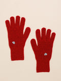 Cashmere Heart Gloves Red