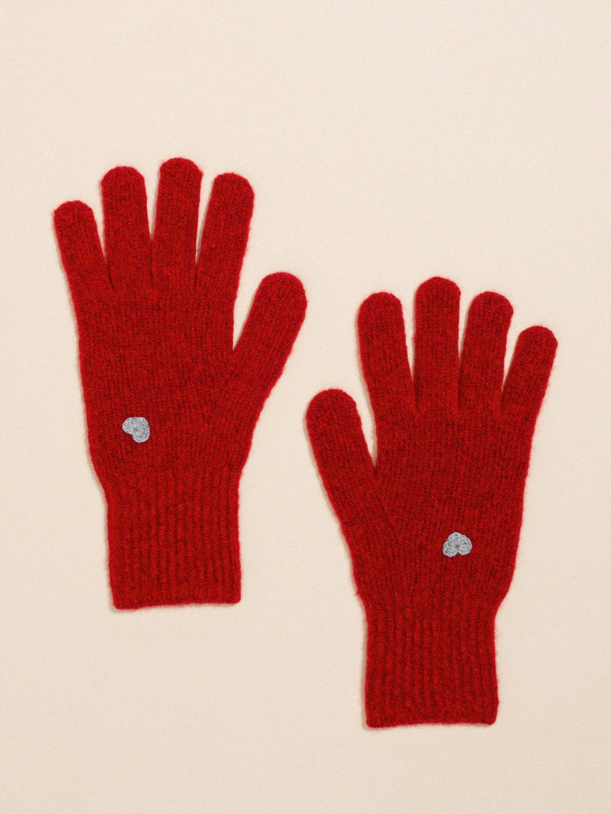 Cashmere Heart Gloves Red