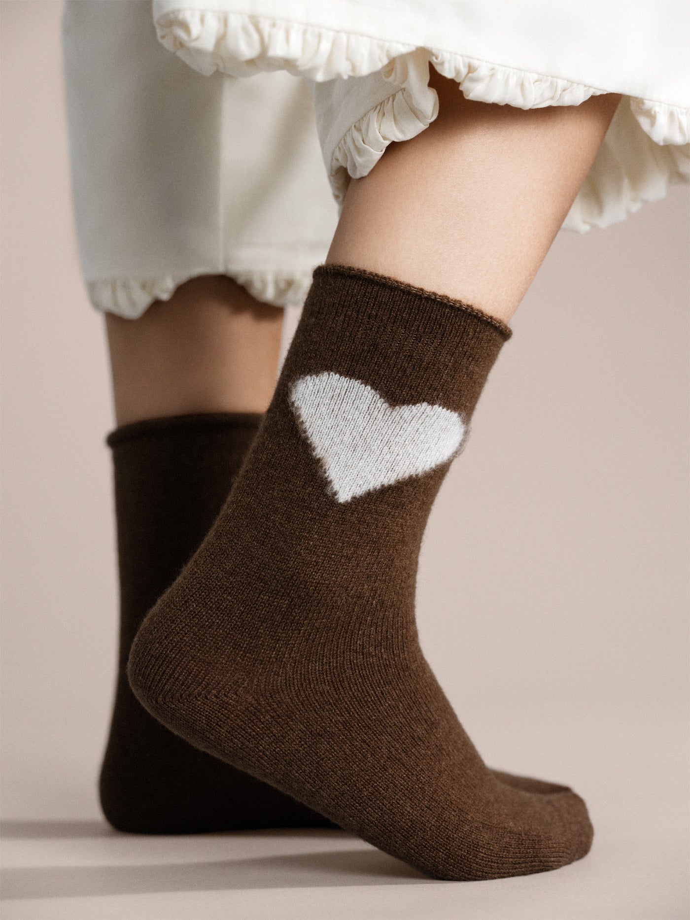 Love Cashmere Socks brown O/S