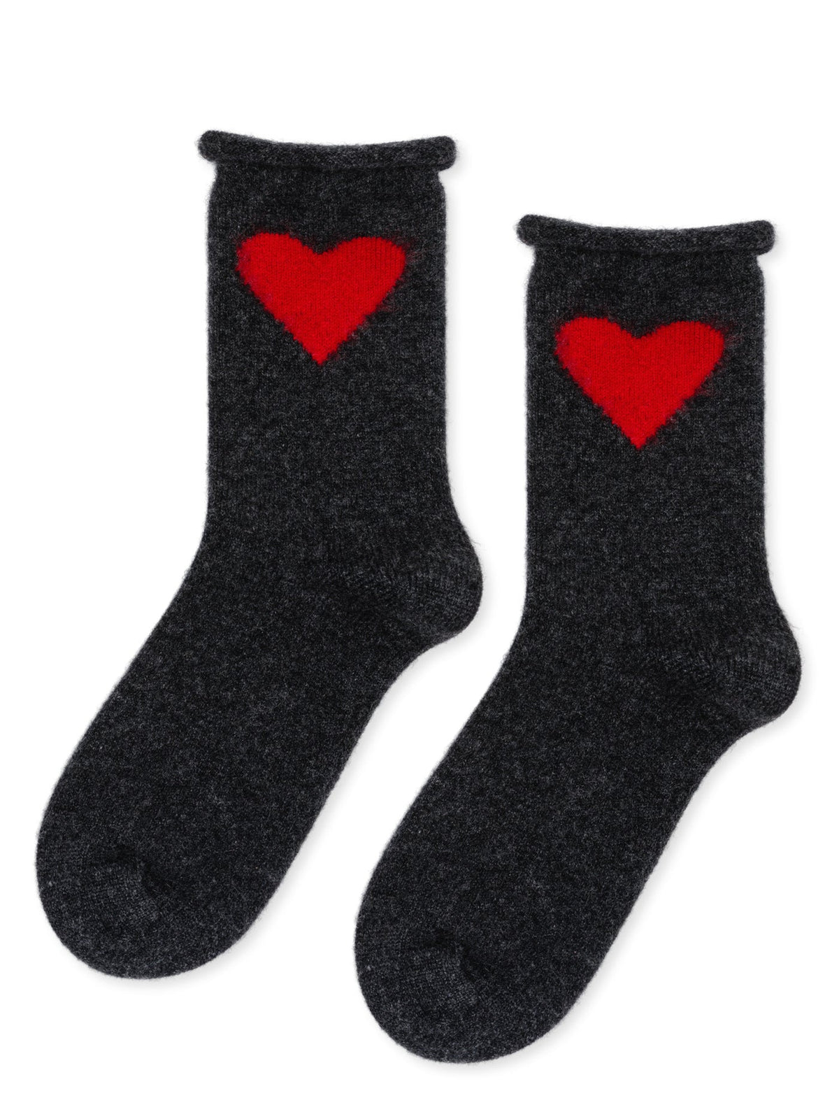 Heart Cashmere Crew Socks