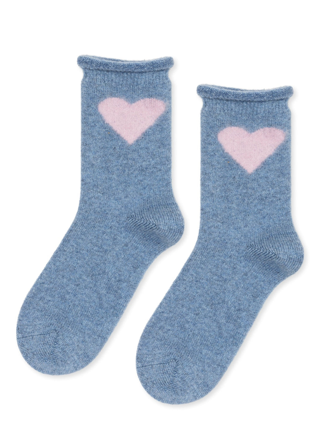 Heart Cashmere Crew Socks