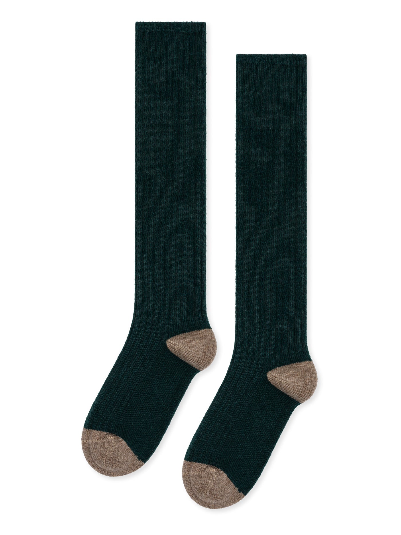 Rib Cashmere Knee Hi - Hunter Green