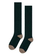 Load image into Gallery viewer, Rib Cashmere Knee Hi - Hunter Green

