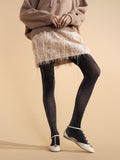 Opaque Shimmer Tights Blk