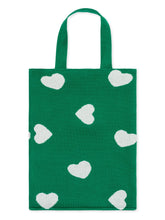 Load image into Gallery viewer, Hearts Tote Green
