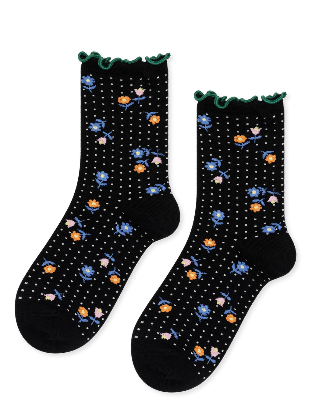 Dottie Floral Crew Black