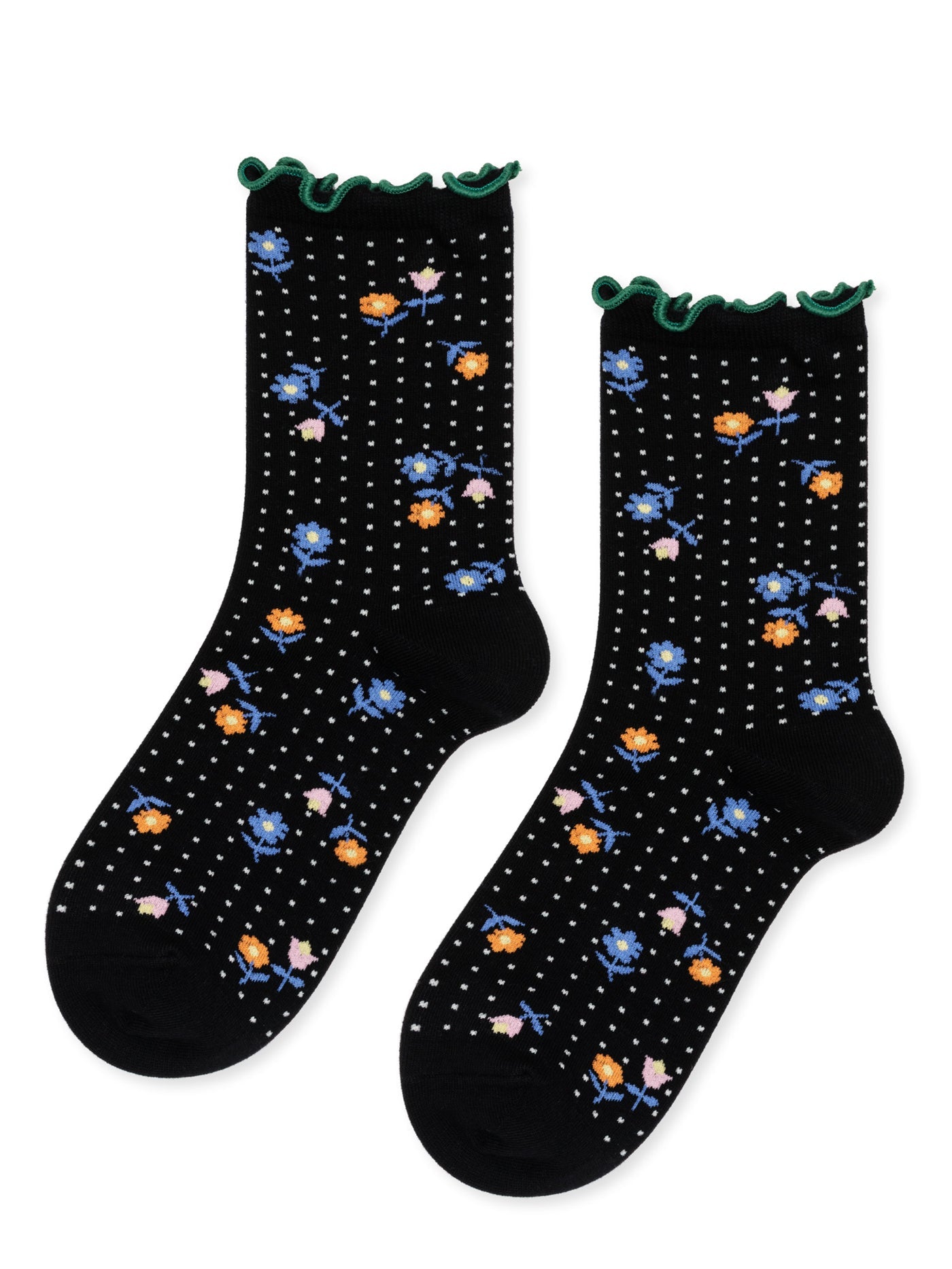 Dottie Floral Crew Black