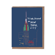 Skyscraper Lights Holiday Card