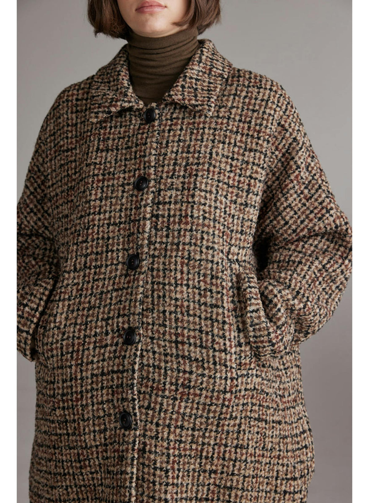 Wool Tweedy Overcoat