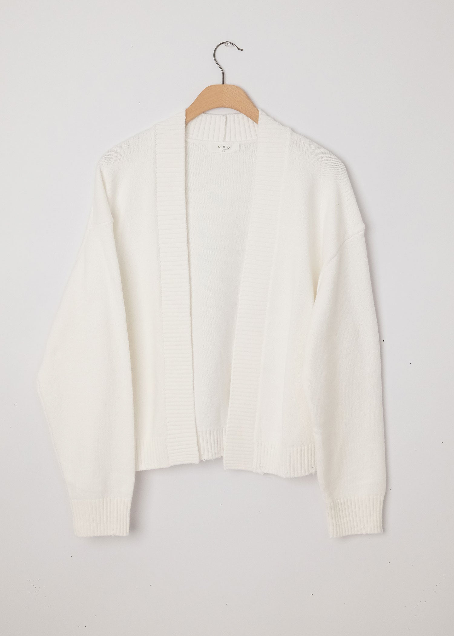 Jack Distressed Cardigan White