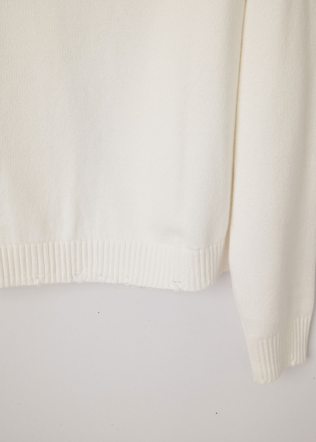 Jack Distressed Cardigan White