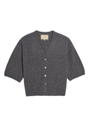 Joan Cashmere Cardigan - Dark Heather Grey