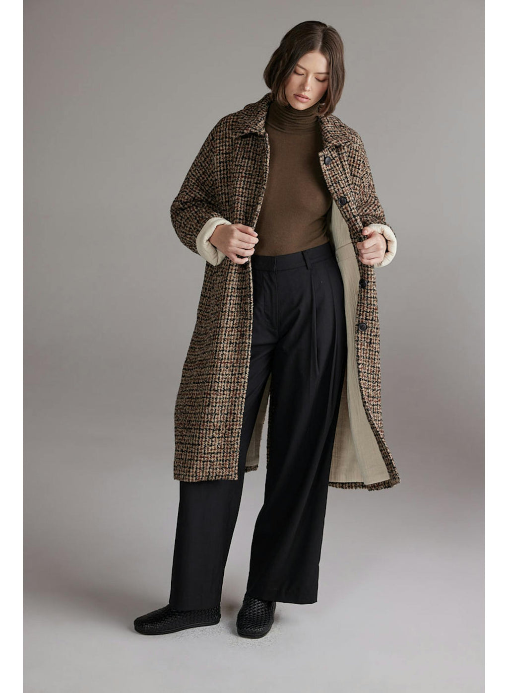 Wool Tweedy Overcoat