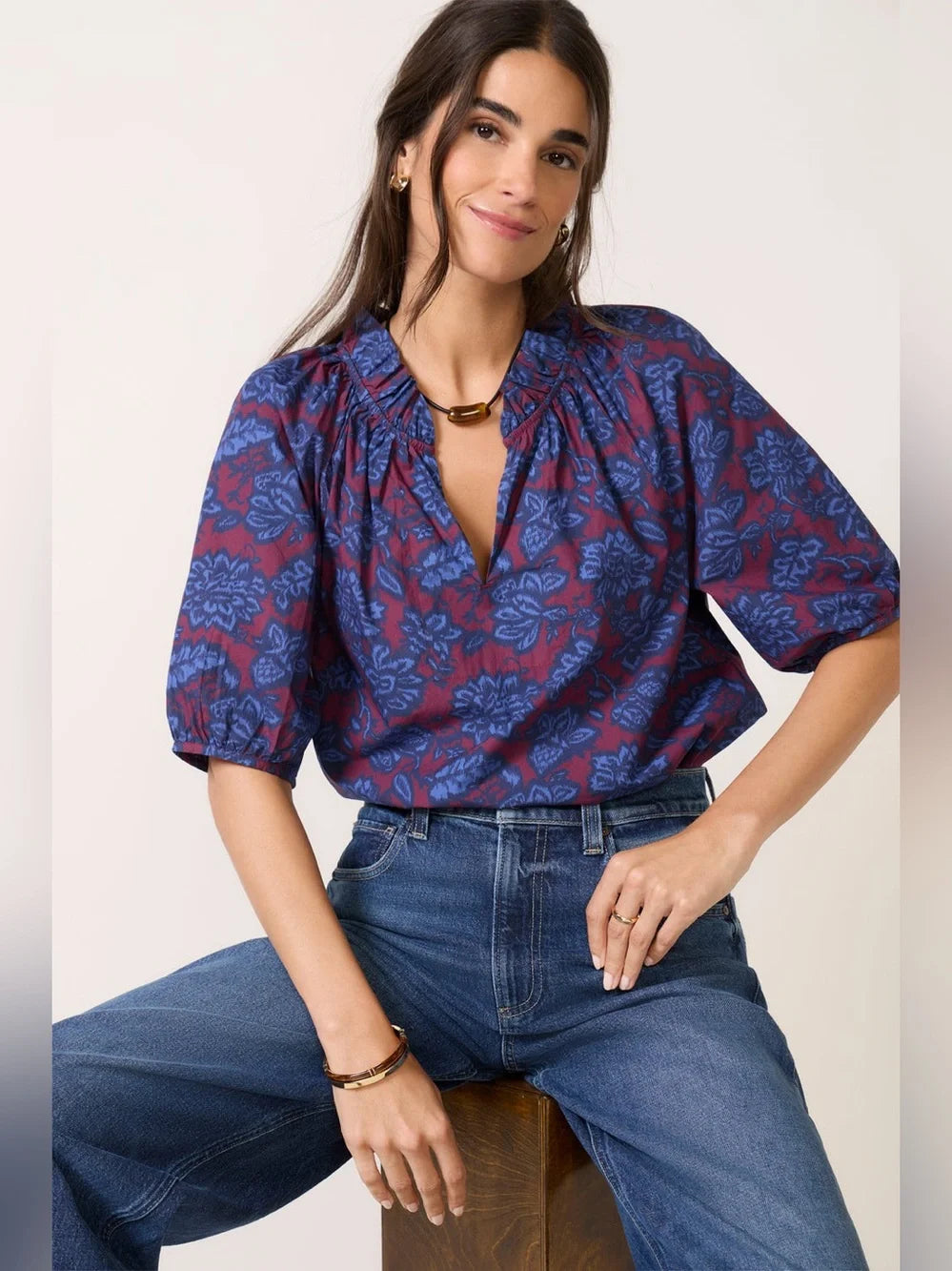 Clementine Top Merlot Ink