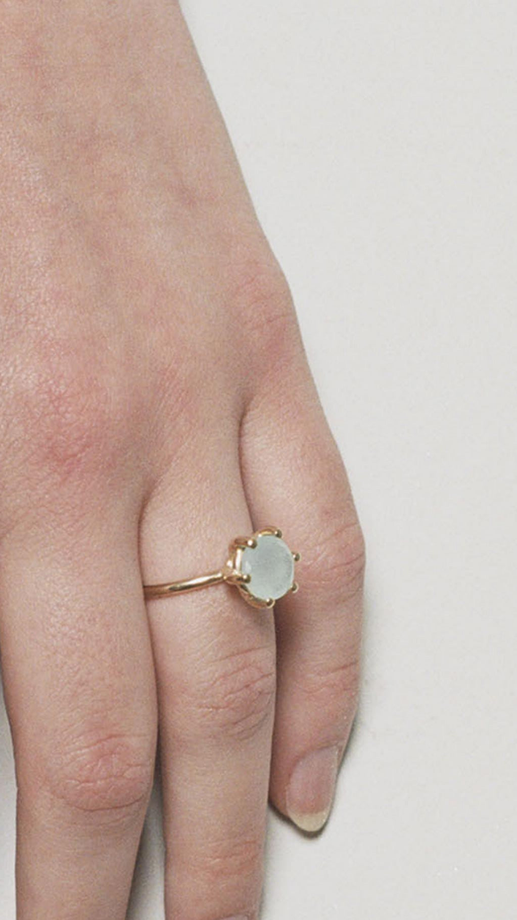 Lagoon Ring Gold/Chalcedony