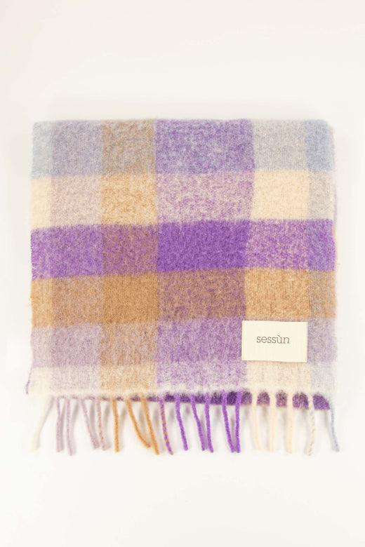 Lucio Scarf - Lila Purple Plaid