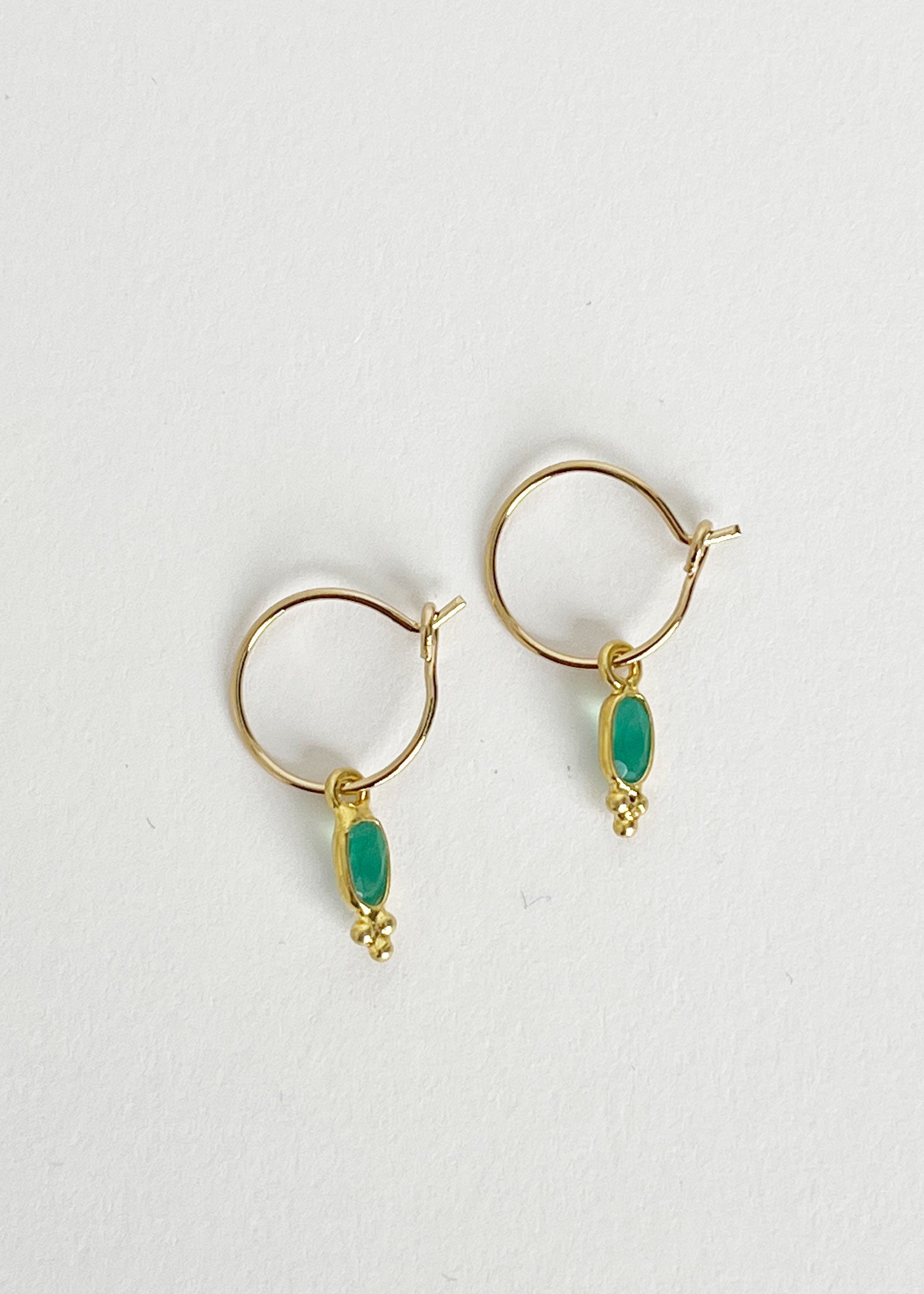 Mini Madras Hoops - Agate Verte