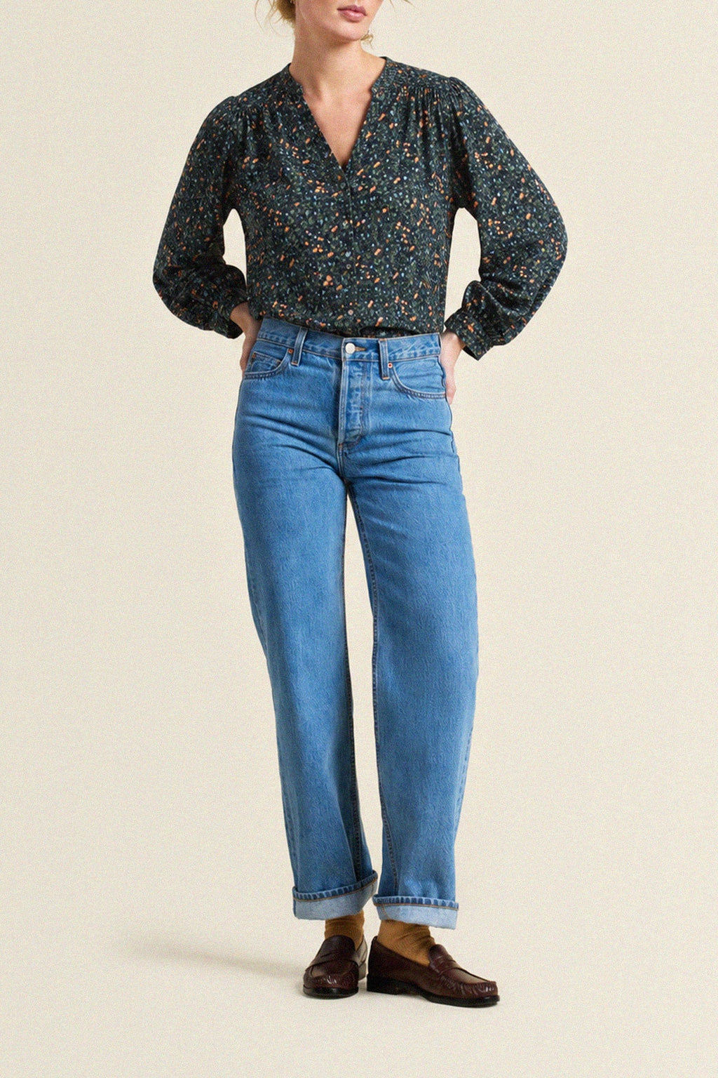 Pauline Blouse Marin Ditsy