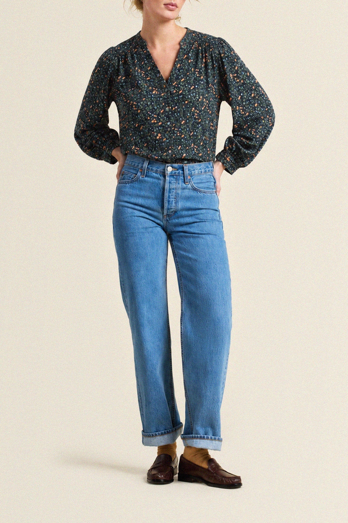 Pauline Blouse Marin Ditsy