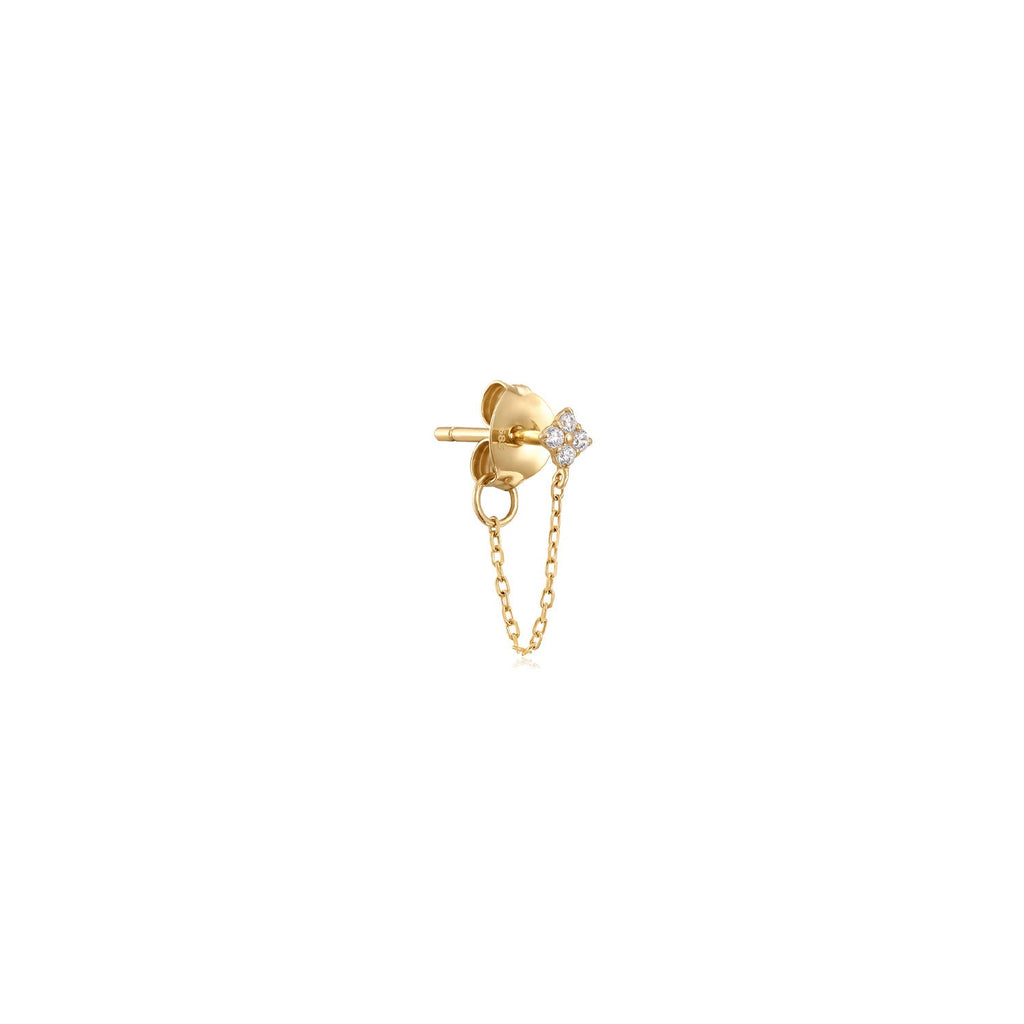 9KT Diamond Dala Loop Chain Stud single