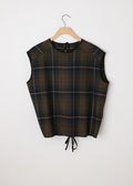 Sleveless Box Top Military Check