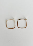 14k Small Sq Hoop