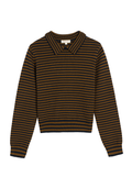 Nadia Sweater Navy/Caramel