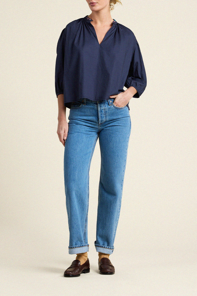 Orly Blouse Navy Twill