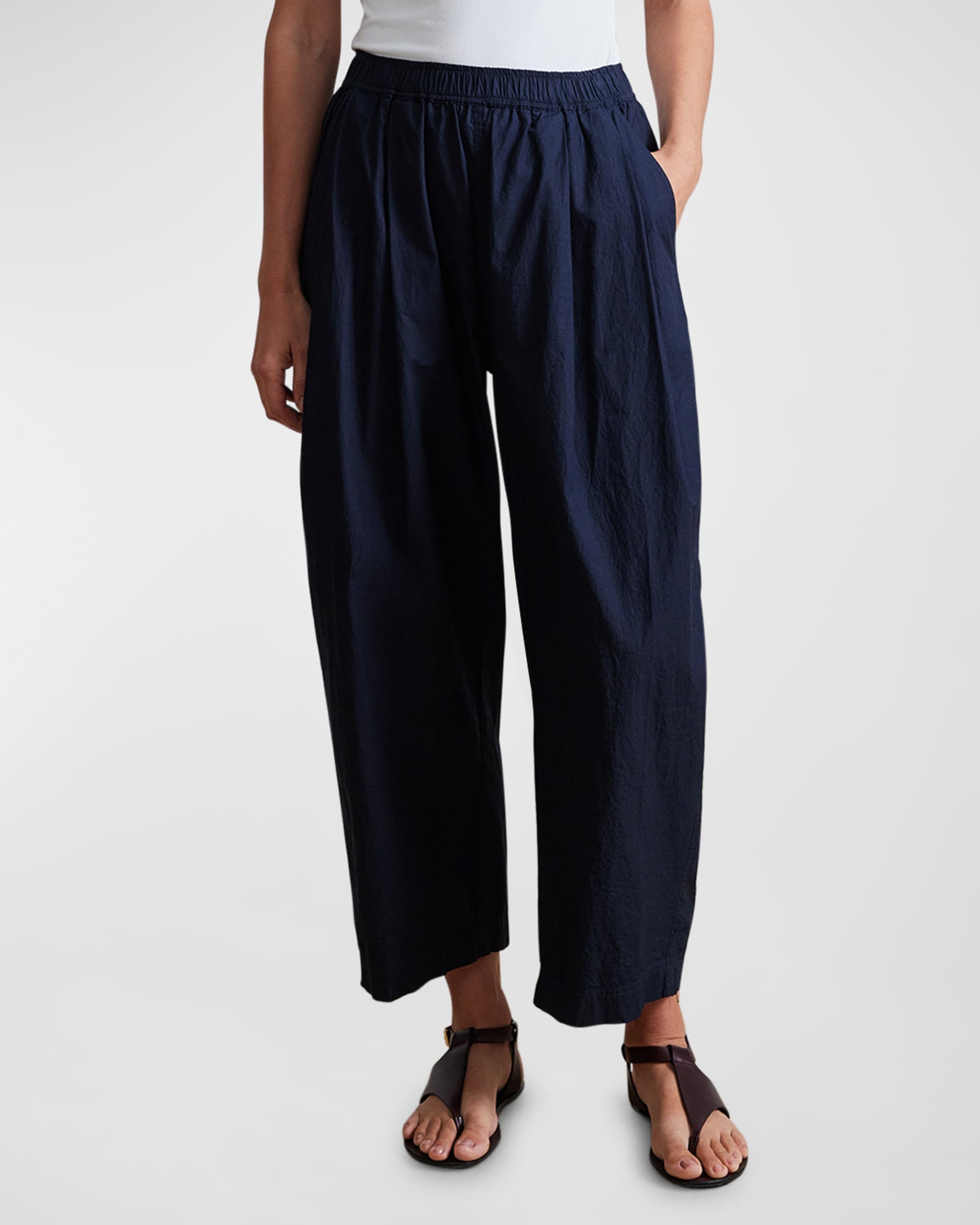 Spa Pleat Pant - Navy