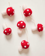 Mini Felted Mushrooms
