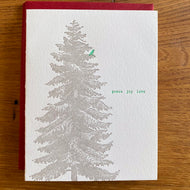 Peace Joy Bird Christmas Card