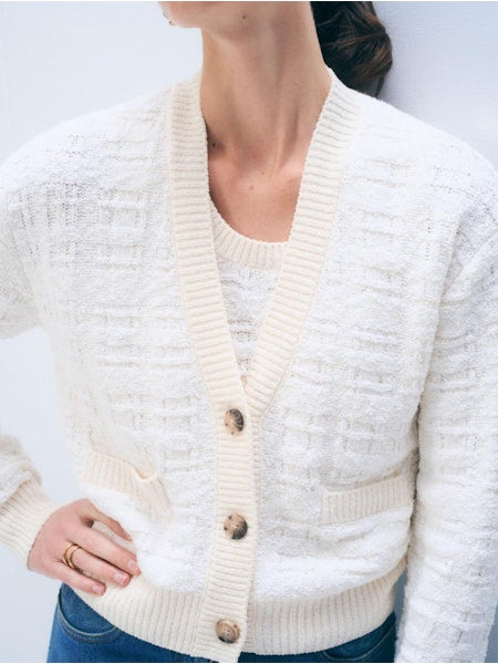 Textured Boucle Cardigan