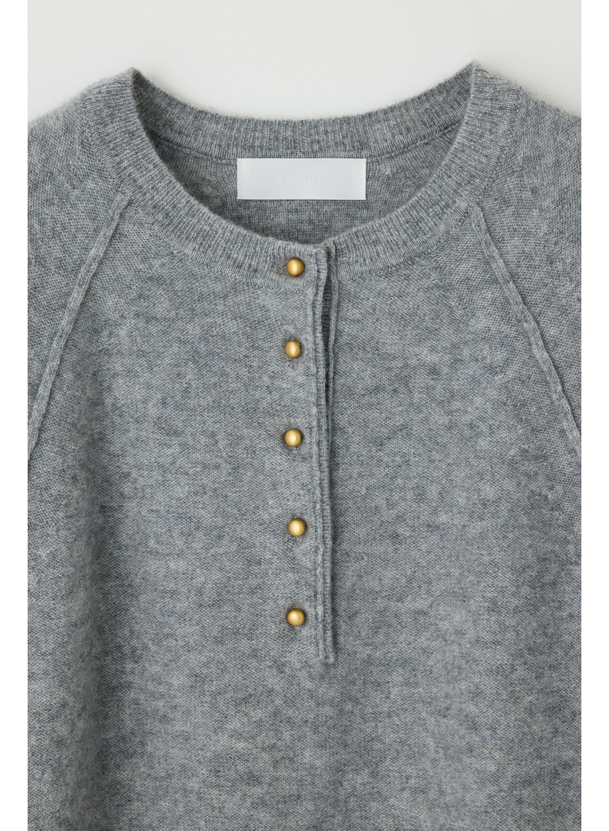 Henry  Light Gray Sweater with tiny gold buttons