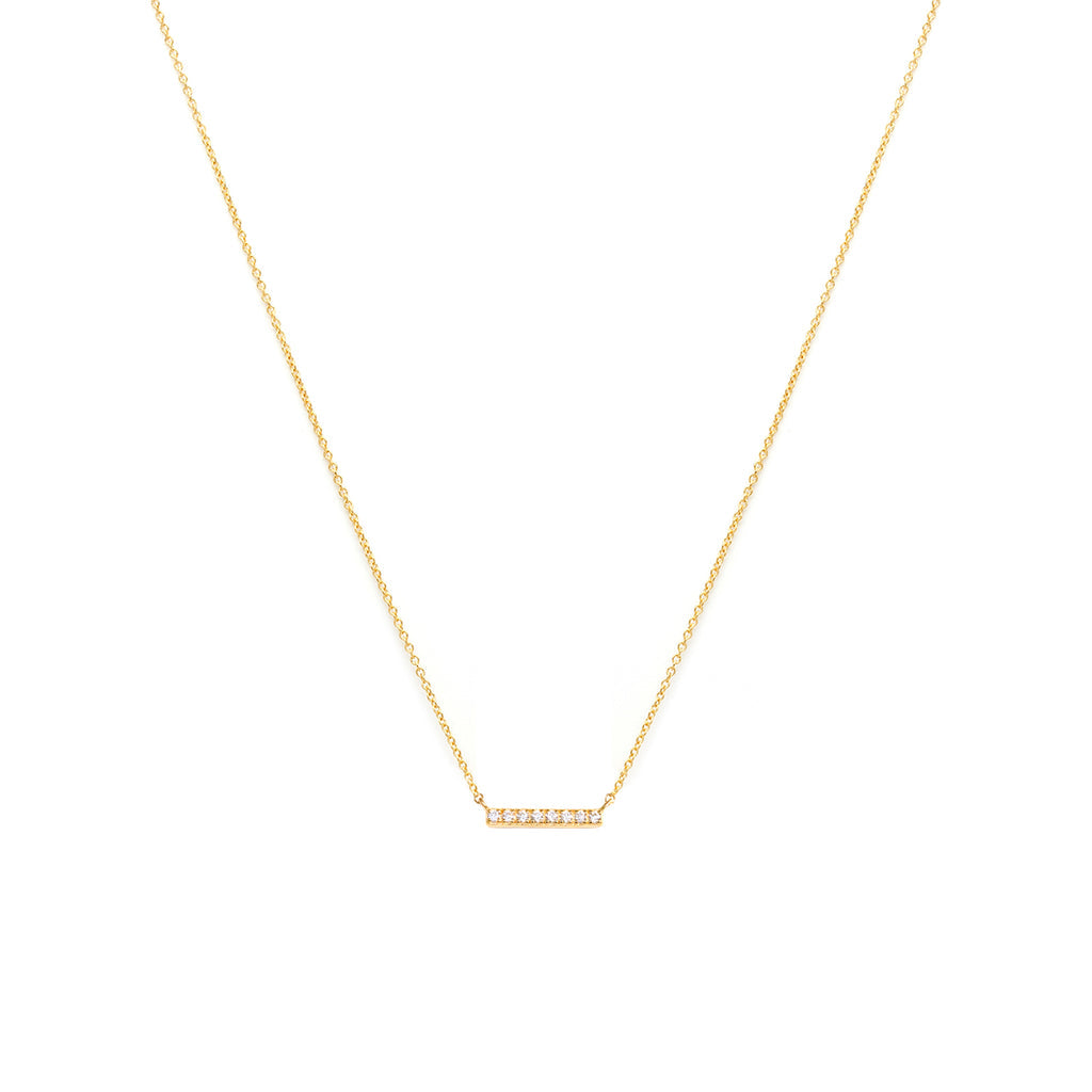 Pave Bar Necklace GV cz