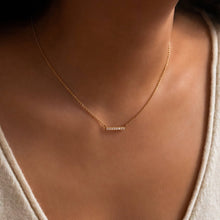 Load image into Gallery viewer, Pave Bar Necklace GV cz
