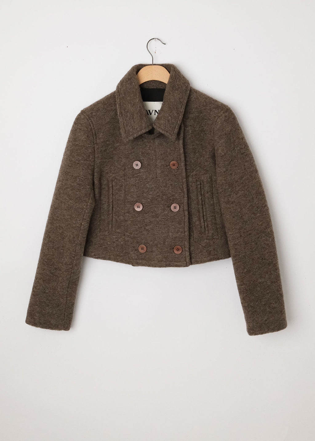 Short Peacoat Dark Taupe