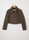 Short Peacoat Dark Taupe
