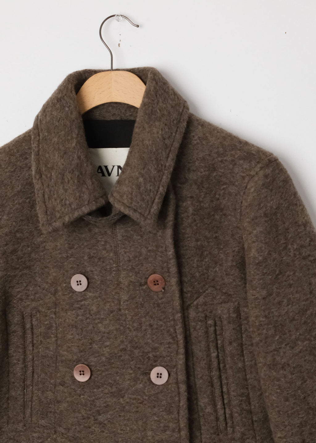 Short Peacoat Dark Taupe