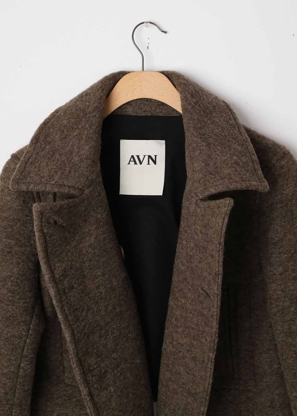Short Peacoat Dark Taupe
