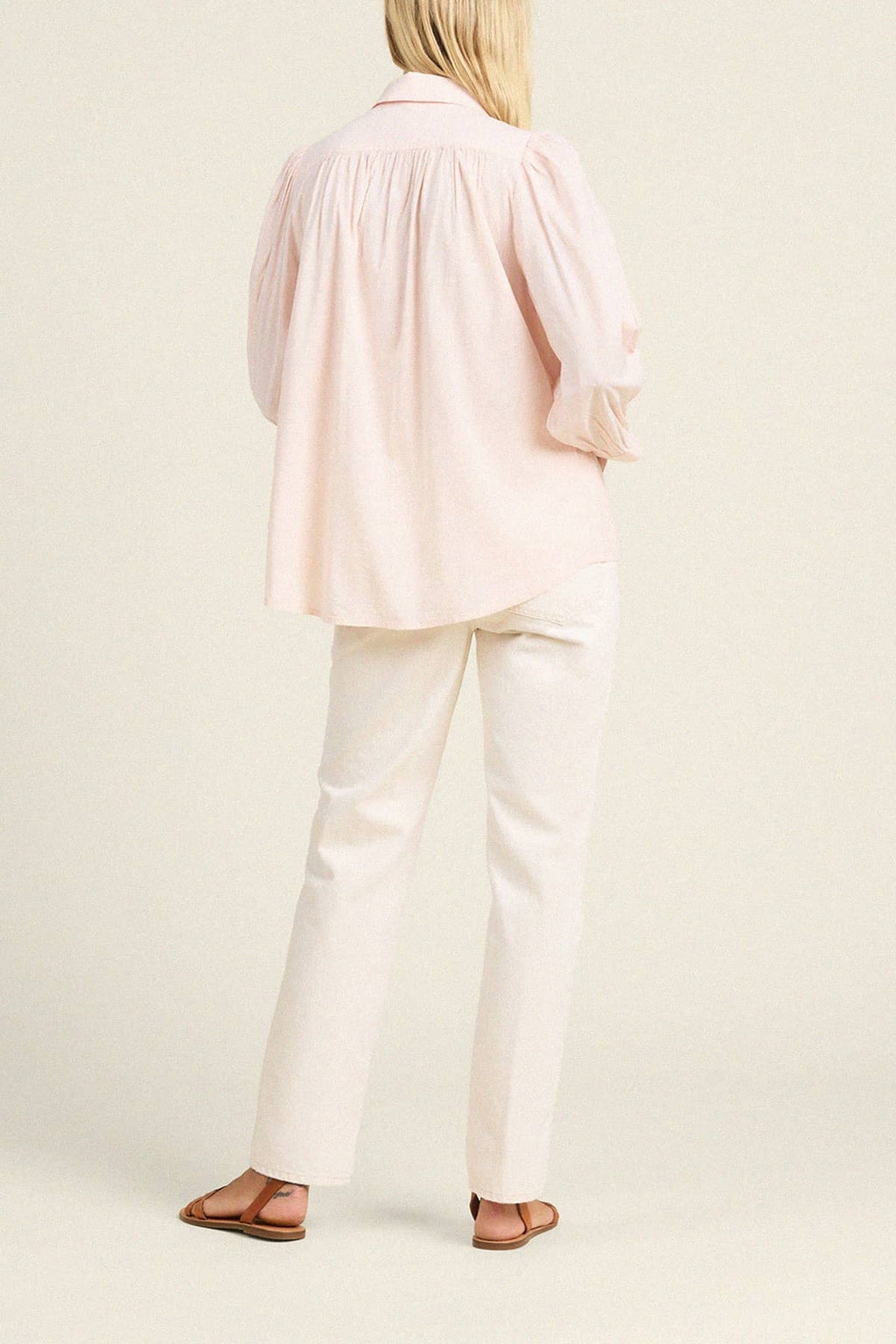 Zola Blouse - Pink Micro Stripe