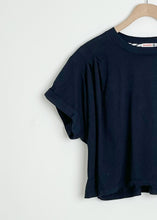 Load image into Gallery viewer, Pleated Dolman  Tee - Deep Navy
