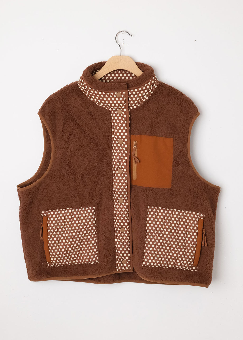 Fleece Vest Hickory Chocolate